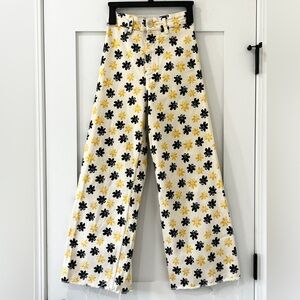 Zara The Marine Straight Jeans in Daisy Floral - Size 2